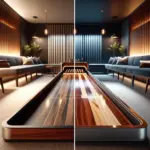 Hvad er forskellen på en shuffleboard i træ og en i plastik?