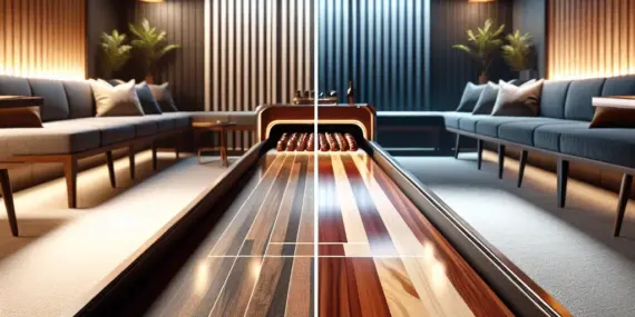 Hvad er forskellen på en shuffleboard i træ og en i plastik?